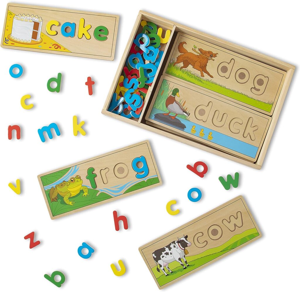 See & Spell Wooden Toy - Montessori educational materials